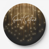Kaskadierbeleuchtung Sweet 16 Gold ID790 Pappteller (Vorderseite)