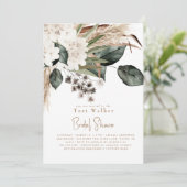 Kaskadieren des neutralen Brautparty Boho Einladung (Stehend Vorderseite)