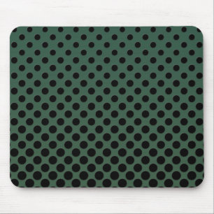 Kaskadieren schwarzer Kreise auf dunkelgrün Mousepad