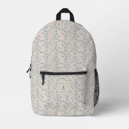 Kaskadieren von Blume Blau und Rosa Bedruckter Rucksack