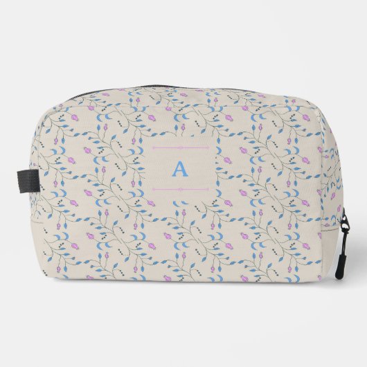 Kaskadieren von Blume Blau und Rosa Waschbeutel (Vorderseite)