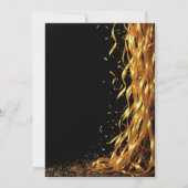 Kaskadieren von Golden Streamers Silvester-Party Einladung (Rückseite)