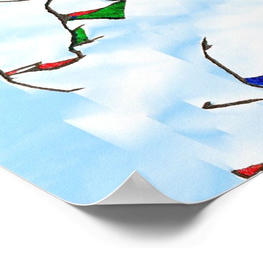 Kaskadieren von Twigs Poster (Ecke)