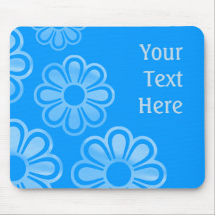 Kaskadierende Blume - Blau (0099FF) Mousepad