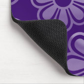 Kaskadierende Blume - Dunkles Violett Mousepad (Ecke)