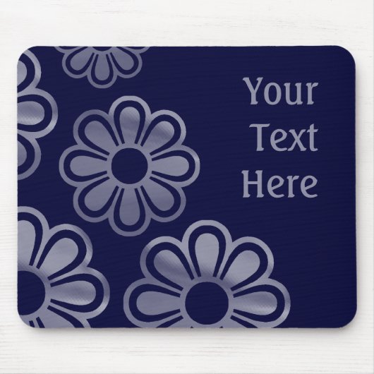 Kaskadierende Blume - Tiefe Marine Mousepad (Vorne)