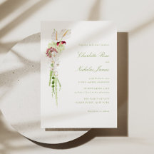 Kaskadierende Blumenstrauß-Hochzeit