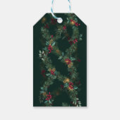 Kaskadierende botanische Girlande Geschenkanhänger (Rückseite)