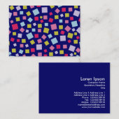 Kaskadierende Farben II - Dunkelblau Visitenkarte (Vorne/Hinten)