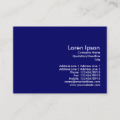 Kaskadierende Farben II - Dunkelblau Visitenkarte (Rückseite)