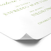Kaskadierende florale Monogramm-Hochzeitssignature Poster (Ecke)