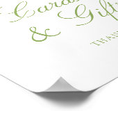 Kaskadierende florale Monogramm-Karten & Geschenke Poster (Ecke)
