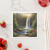Kaskadierende Gewässer eine serene Flucht Serviette (Beispiel)
