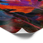 Kaskadierende Herbstblätter, farbenfrohe Fallgesta Poster (Ecke)