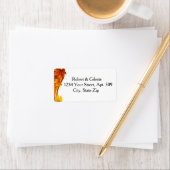 Kaskadierende Herbstrückstände Adressaufkleber (Insitu)