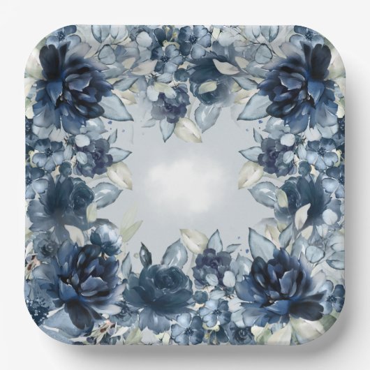 Kaskadierende Hochzeitsfeier Pappteller (Vorderseite)