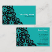 Kaskadierende Juwelen - Aqua Blue 0ABAB5 Visitenkarte (Vorne/Hinten)