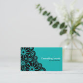 Kaskadierende Juwelen - Aqua Blue 0ABAB5 Visitenkarte (Stehend Vorderseite)