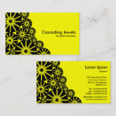 Kaskadierende Juwelen - Gelb Visitenkarte (Vorne/Hinten)