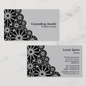 Kaskadierende Juwelen - Light Gray CCCCCC Visitenkarte (Vorne/Hinten)