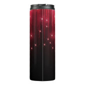 Kaskadierende Lichter Monogram Red ID789 Thermosbecher (Rückseite)