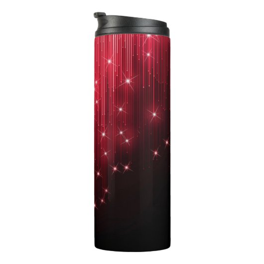 Kaskadierende Lichter Monogram Red ID789 Thermosbecher (Nach rechts gedreht)