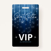 Kaskadierende Lichter Sweet 16 Blue ID790 Ausweis (Rückseite)