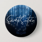 Kaskadierende Lichter Sweet 16 Blue ID790 Button (Vorderseite)