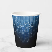 Kaskadierende Lichter Sweet 16 Blue ID790 Pappbecher (Vorderseite)