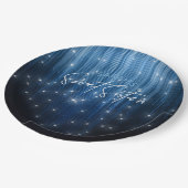 Kaskadierende Lichter Sweet 16 Blue ID790 Pappteller (Schrägansicht)