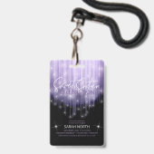 Kaskadierende Lichter Sweet 16 Violet ID790 Ausweis (Vorderseite mit Lanyard)
