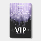 Kaskadierende Lichter Sweet 16 Violet ID790 Ausweis (Rückseite)