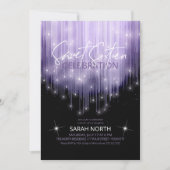 Kaskadierende Lichter Sweet 16 Violet ID790 Einladung (Vorderseite)