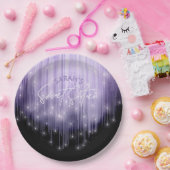Kaskadierende Lichter Sweet 16 Violet ID790 Pappteller (Party)