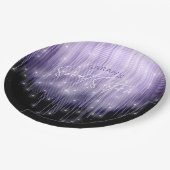 Kaskadierende Lichter Sweet 16 Violet ID790 Pappteller (Schrägansicht)