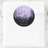 Kaskadierende Lichter Sweet 16 Violet ID790 Runder Aufkleber (Tasche)