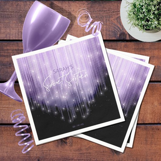 Kaskadierende Lichter Sweet 16 Violet ID790 Serviette