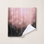 Kaskadierende Lights Monogram Rose Gold ID789 Badhandtuch Set (Waschlappen)