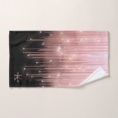 Kaskadierende Lights Monogram Rose Gold ID789 Badhandtuch Set (Handtuch)