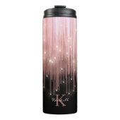 Kaskadierende Lights Monogram Rose Gold ID789 Thermosbecher (Vorderseite)