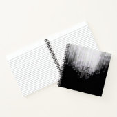 Kaskadierende Lights Monogramm Schwarz-Weiß-ID789 Notizblock (Innenseite)