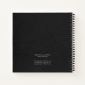 Kaskadierende Lights Monogramm Schwarz-Weiß-ID789 Notizblock (Rückseite)