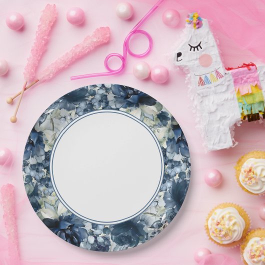 Kaskadierende Peonies Hochzeit 9 Zoll Abendessen P Pappteller (Party)