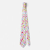 Kaskadierende Quadrate - auf Weiß Krawatte (Vorderseite)