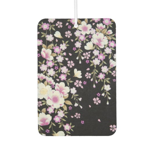 Kaskadierende rosa Blume Autolufterfrischer (Vorderseite)