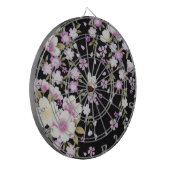 Kaskadierende rosa Blume Dartscheibe (Vorderseite Links)