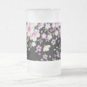 Kaskadierende rosa Blume Mattglas Bierglas (Mittel)