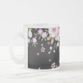 Kaskadierende rosa Blume Mattglastasse (Links)