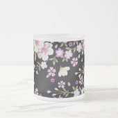 Kaskadierende rosa Blume Mattglastasse (Mittel)