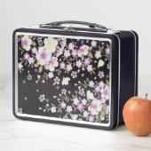 Kaskadierende rosa Blume Metall Lunch Box (Beispiel)
